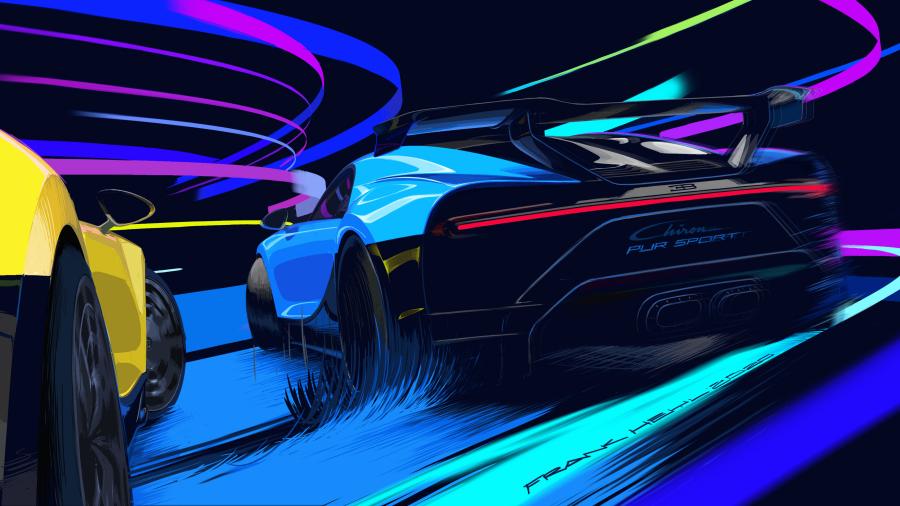 Эскиз Bugatti Chiron Pur Sport 2020 года  (фото 41 из 44)